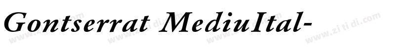 Gontserrat MediuItal字体转换